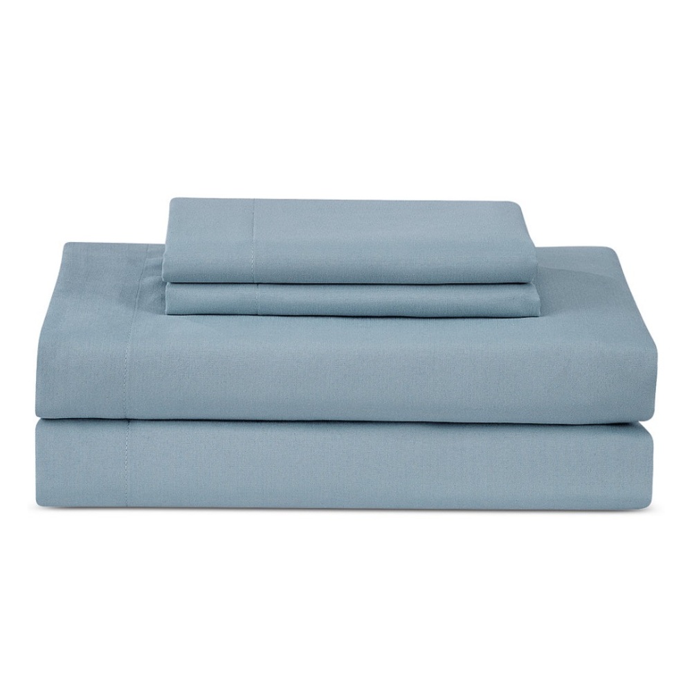 Shawna King Sheet Set Soothing Periwinkle Gray 4 Piece New (Out of Box NEW)